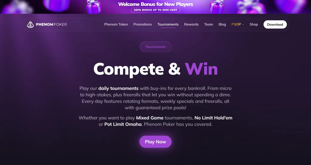 Phenom Poker Room tournamets